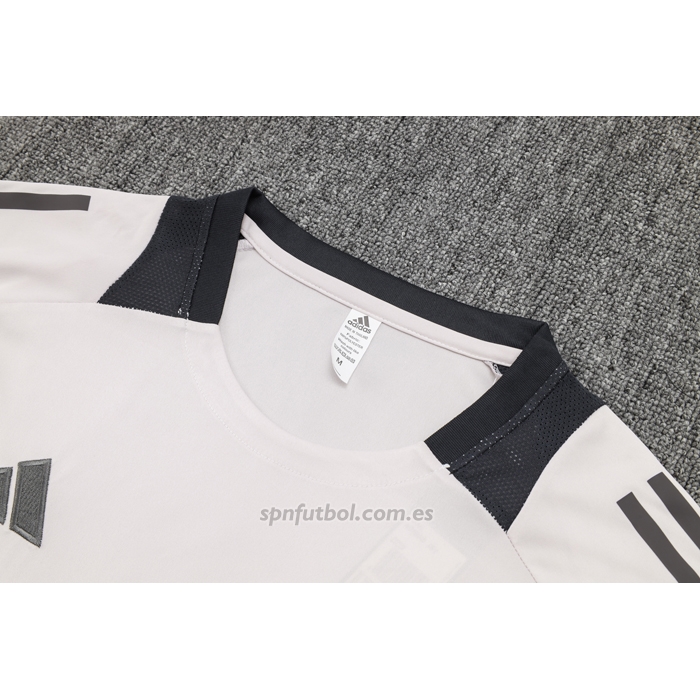 Chandal del Real Madrid Manga Corta 2024-2025 Rosa Claro - Pantalon Corto